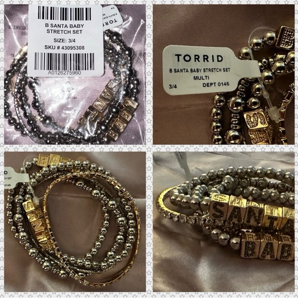 Torrid Gold and Silver Beaded Bracelet Set - Picture 3 of 7